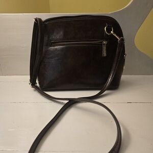 Darling Vegan Brown Leather Made Simple - CrossBody Bag Large